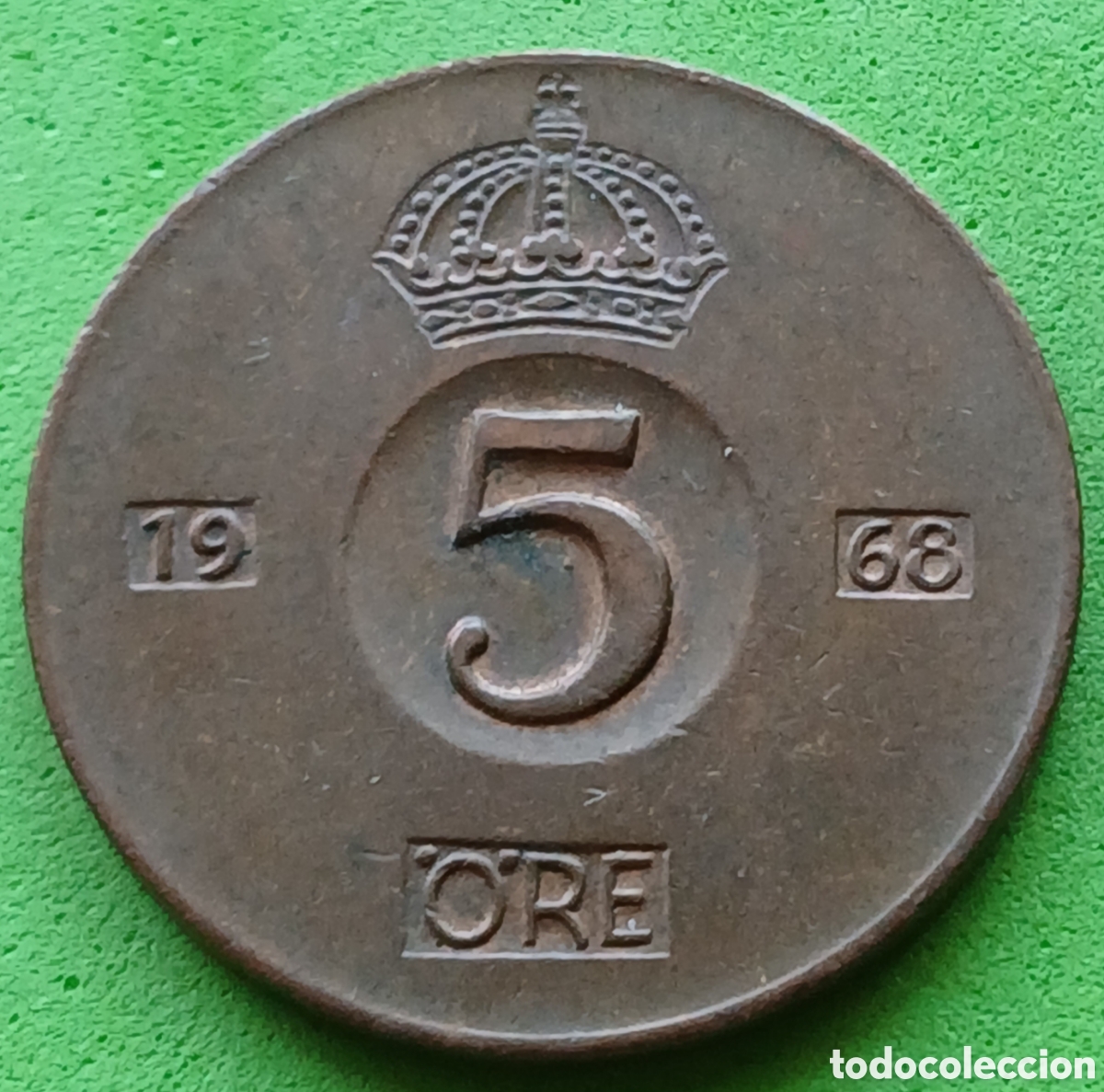 Monedas antiguas de Europa: Suecia 5 ore 1968 km#822