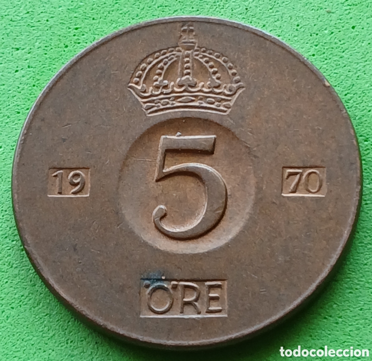 Monedas antiguas de Europa: Suecia 5 ore 1970 km#822