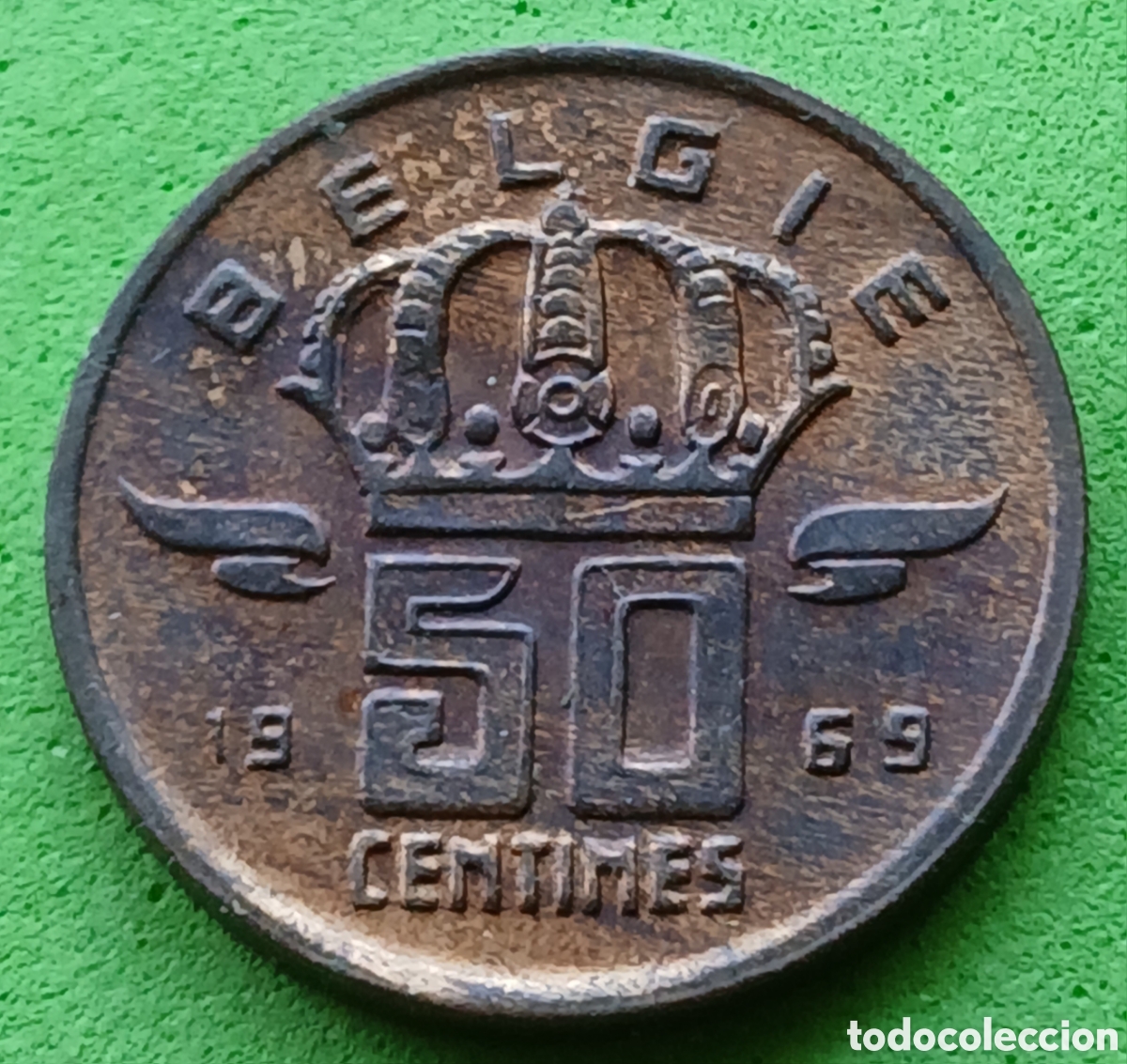 Monedas antiguas de Europa: B&eacute;lgica 50 c&eacute;ntimos 1969 km#149 Belgie