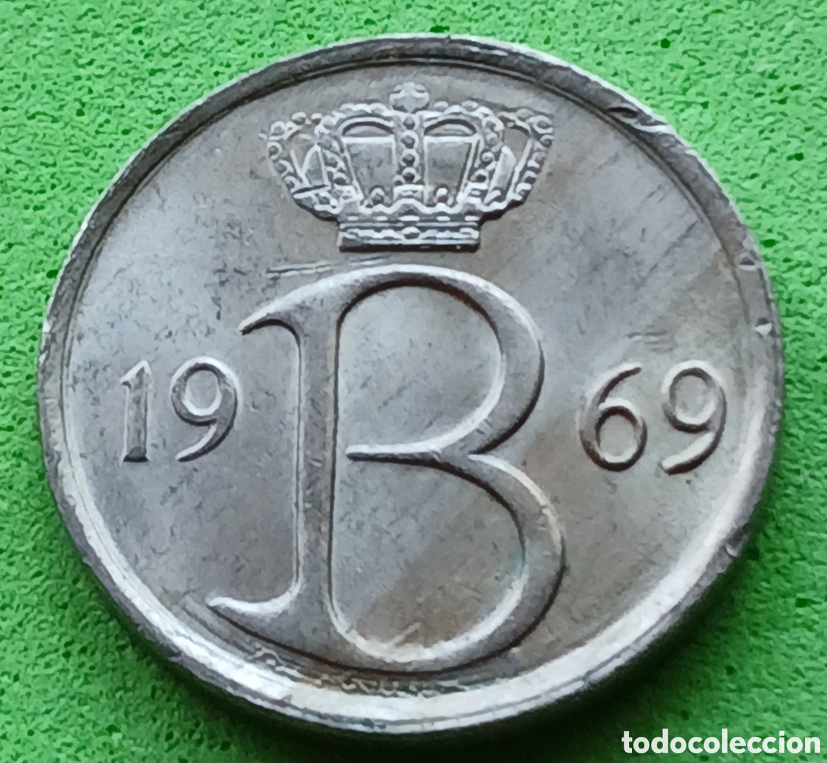 Monedas antiguas de Europa: B&eacute;lgica 25 c&eacute;ntimos 1969 km#153 Belgique