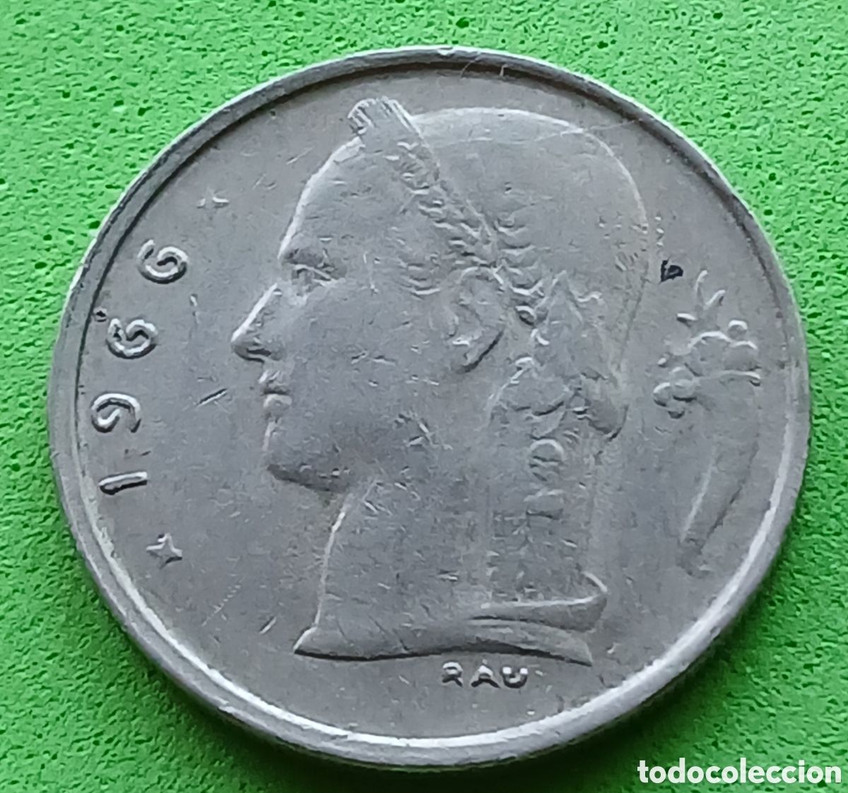 Monedas antiguas de Europa: B&eacute;lgica 1 franco 1966 km#143 Belgie