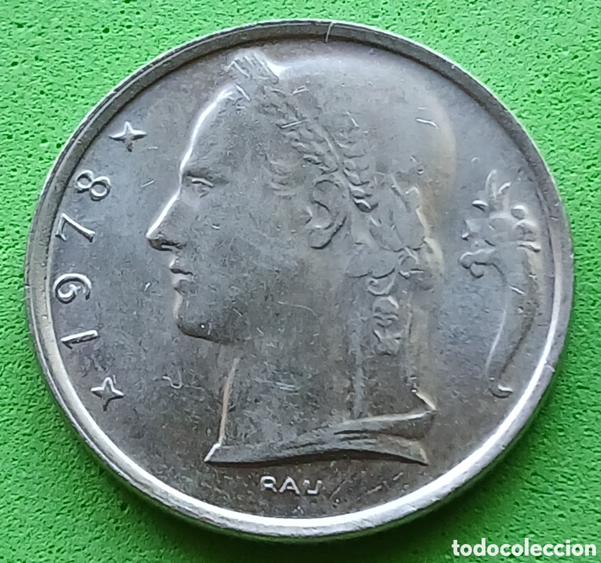 Monedas antiguas de Europa: B&eacute;lgica 5 francos 1978 km#135 Belgie