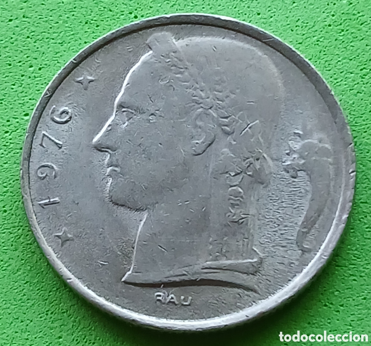 Monedas antiguas de Europa: B&eacute;lgica 5 francos 1976 km#134 Belgique