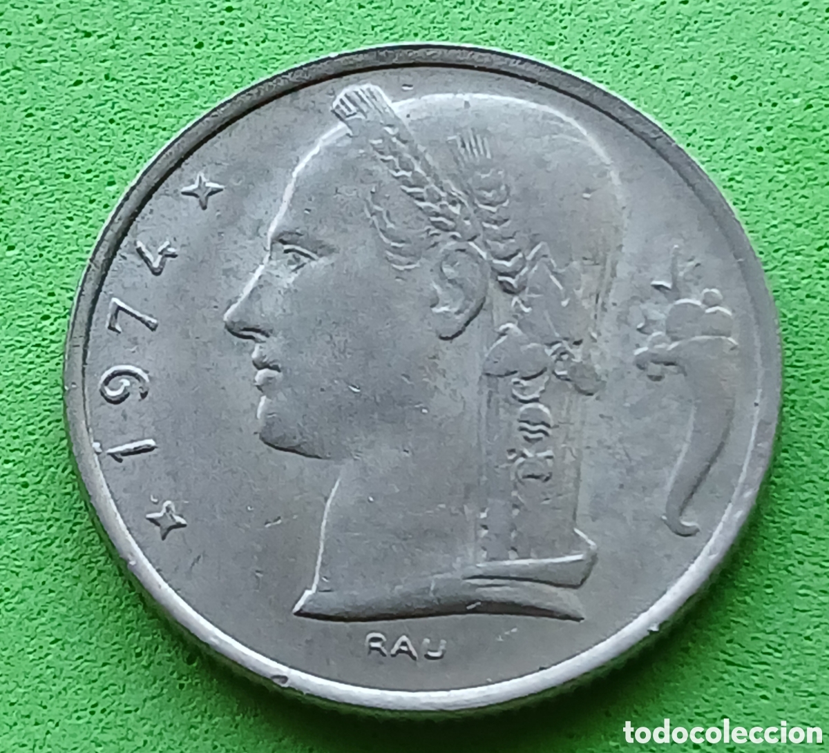 Monedas antiguas de Europa: B&eacute;lgica 5 francos 1974 km#134 Belgique