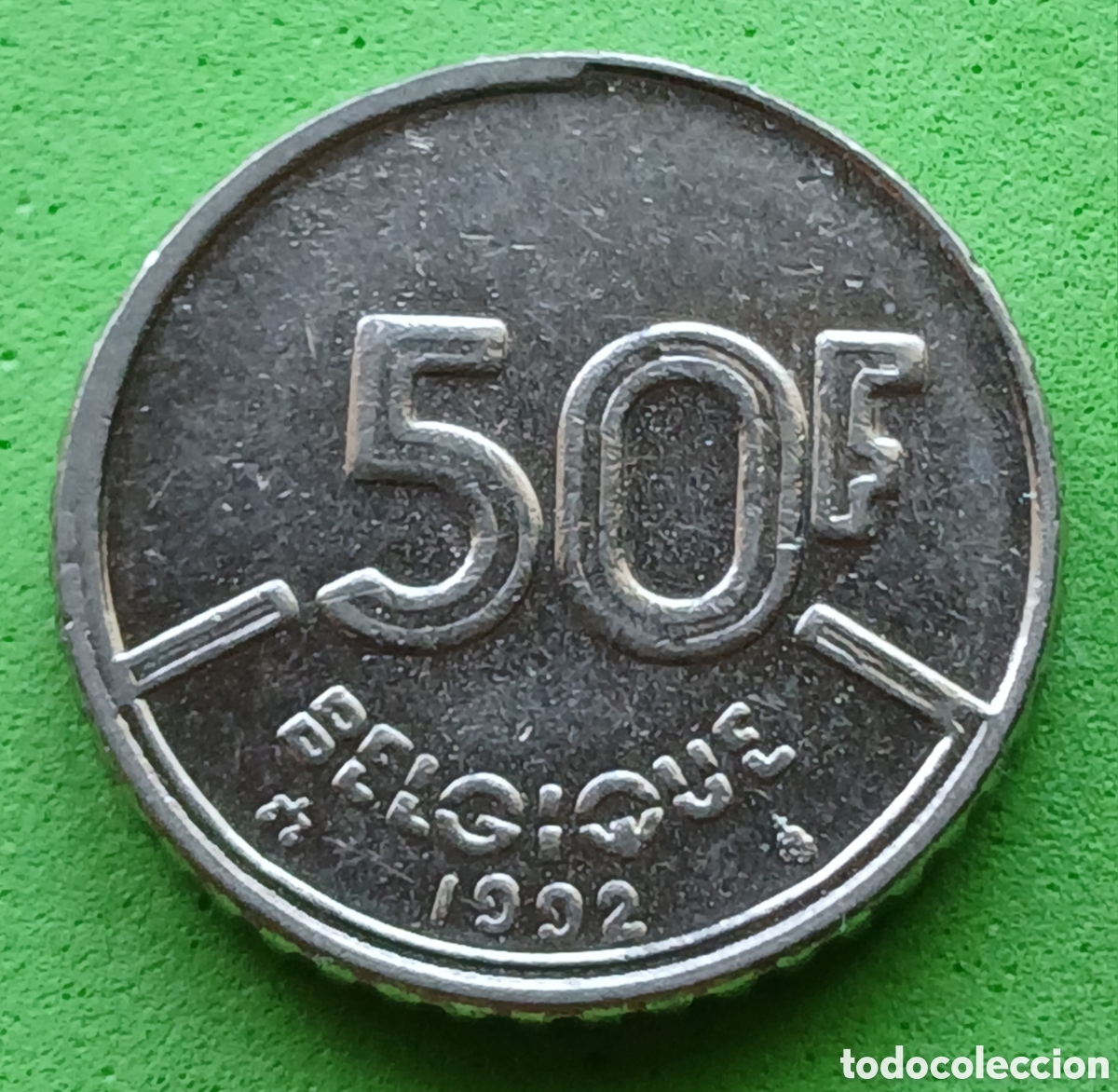 Monedas antiguas de Europa: B&eacute;lgica 50 francos 1992 km#168 Belgique