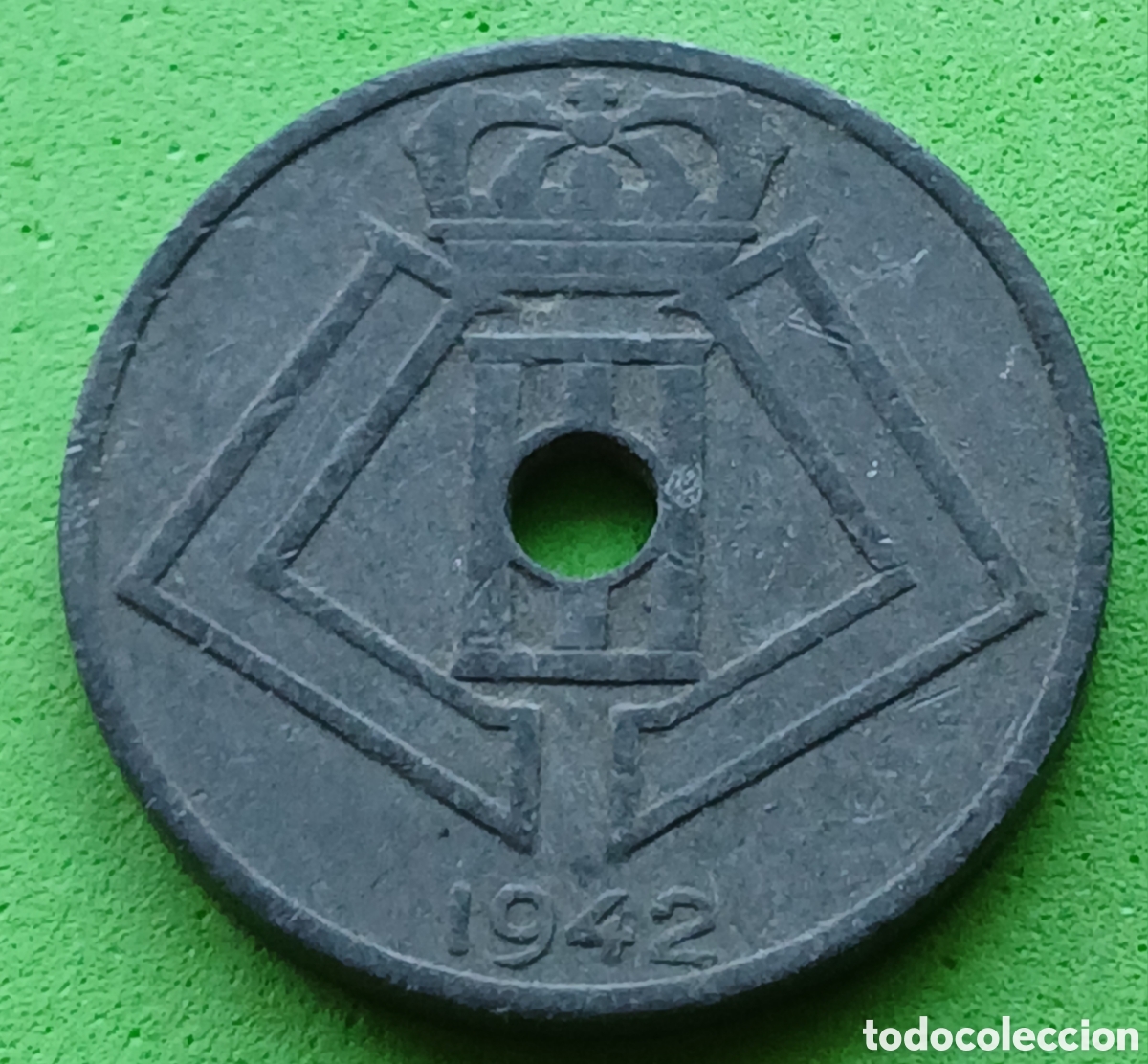 Monedas antiguas de Europa: B&eacute;lgica 25 c&eacute;ntimos 1942 km#131 Belgique-Belgie