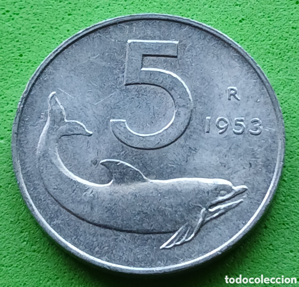 Monedas antiguas de Europa: Italia 5 liras 1953 km#92