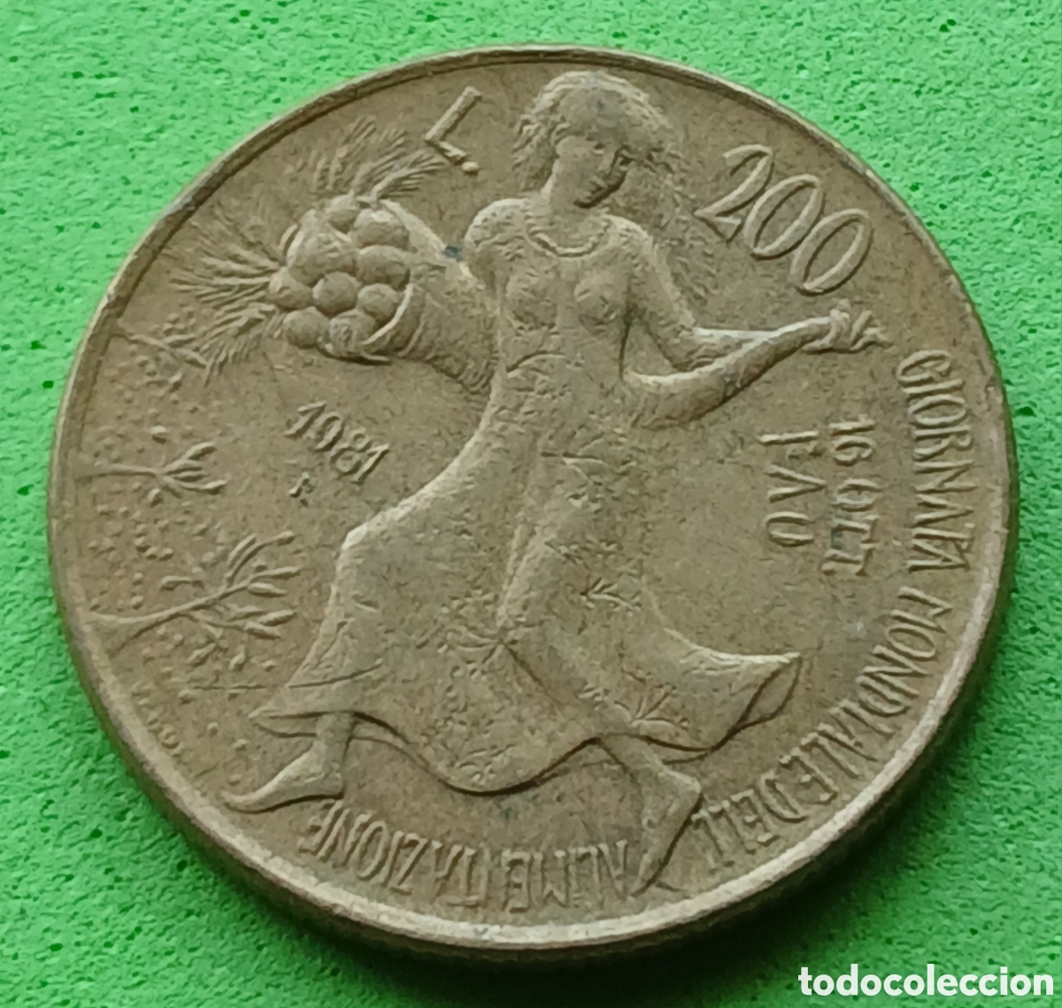 Monedas antiguas de Europa: Italia 200 liras 1981 km#109 FAO