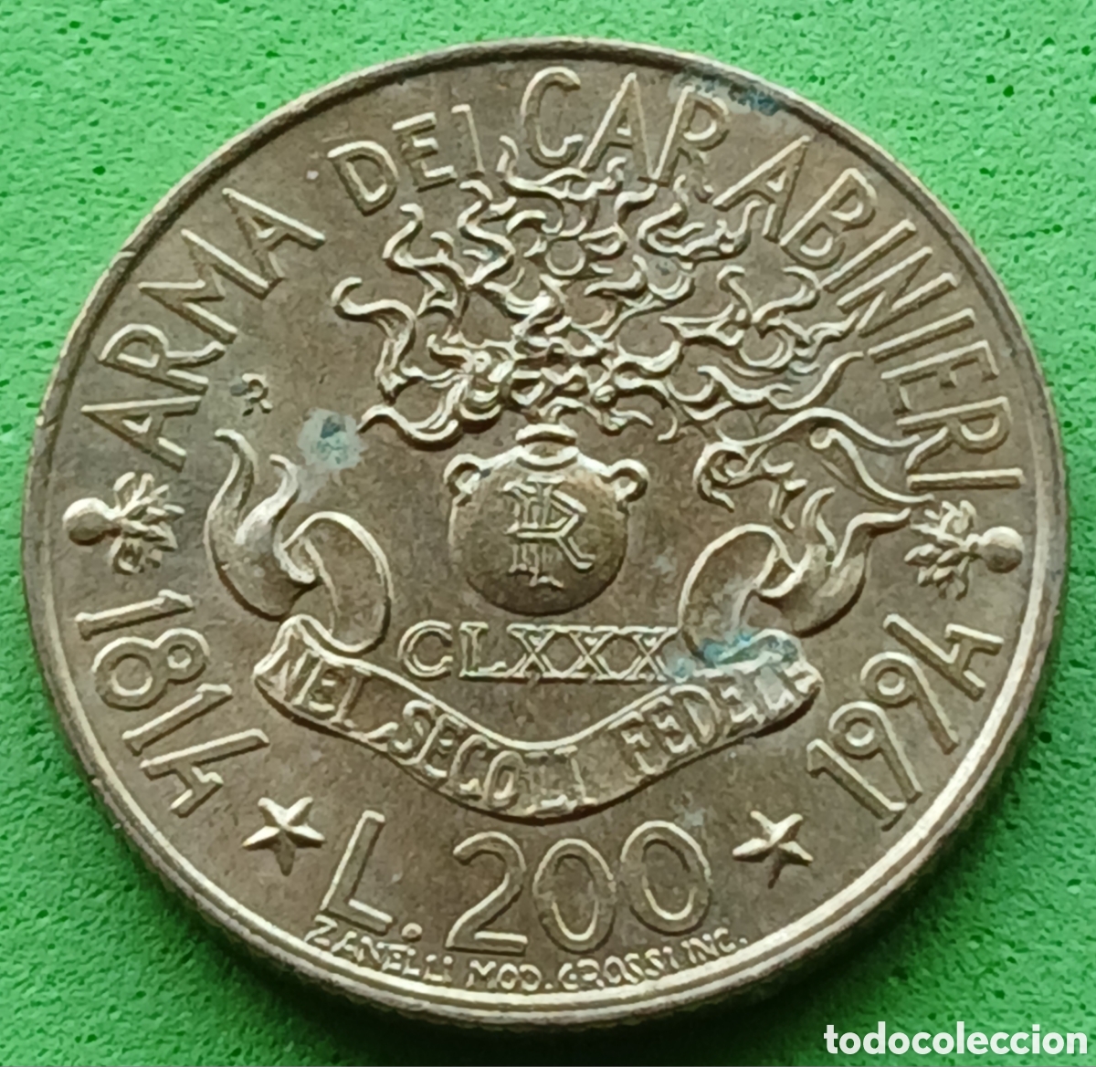 Monedas antiguas de Europa: Italia 200 liras 1994 km#164 Carabineros