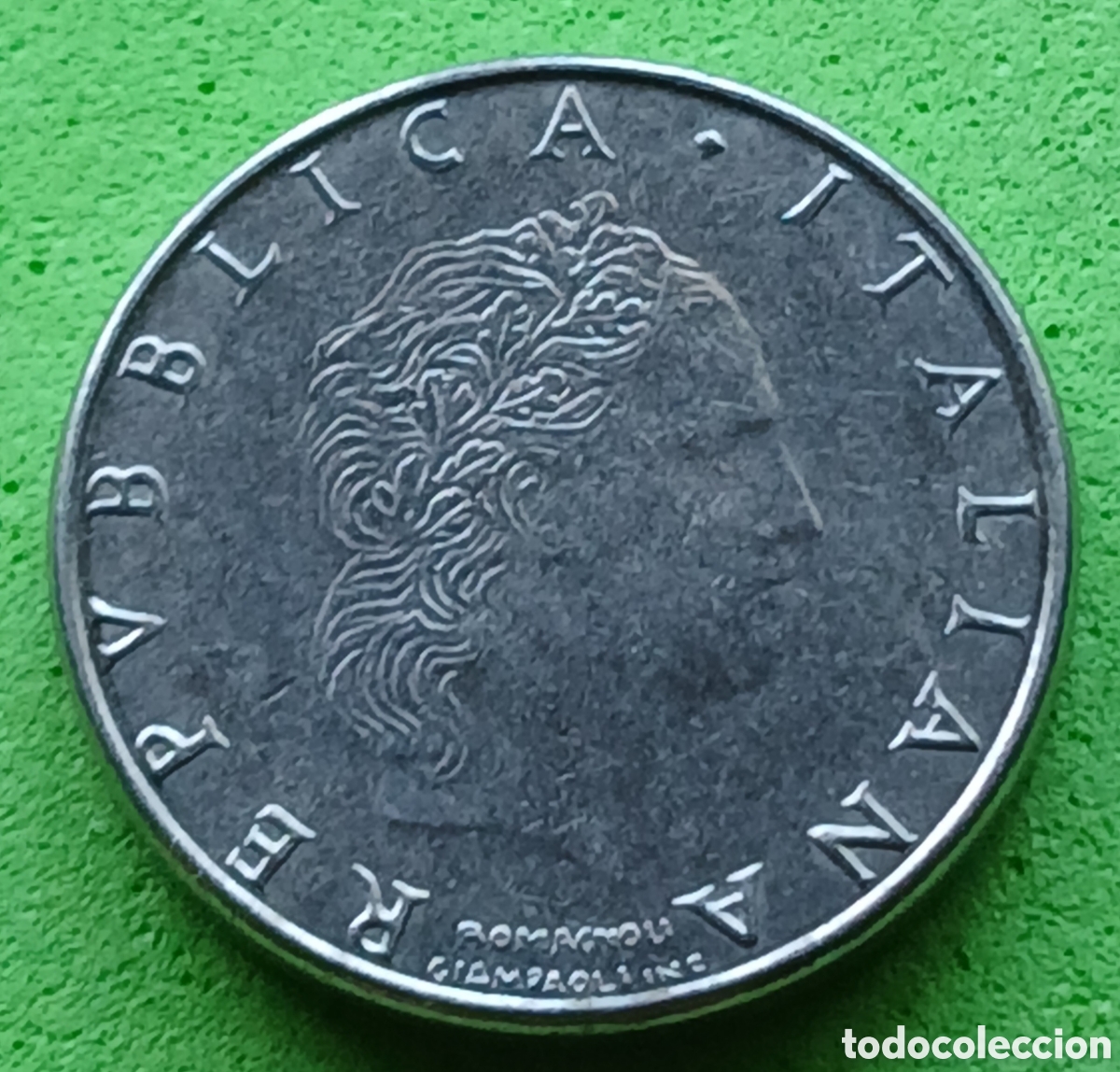 Monedas antiguas de Europa: Italia 50 liras 1990 km#95.2 sin rombo/ poco com&uacute;n