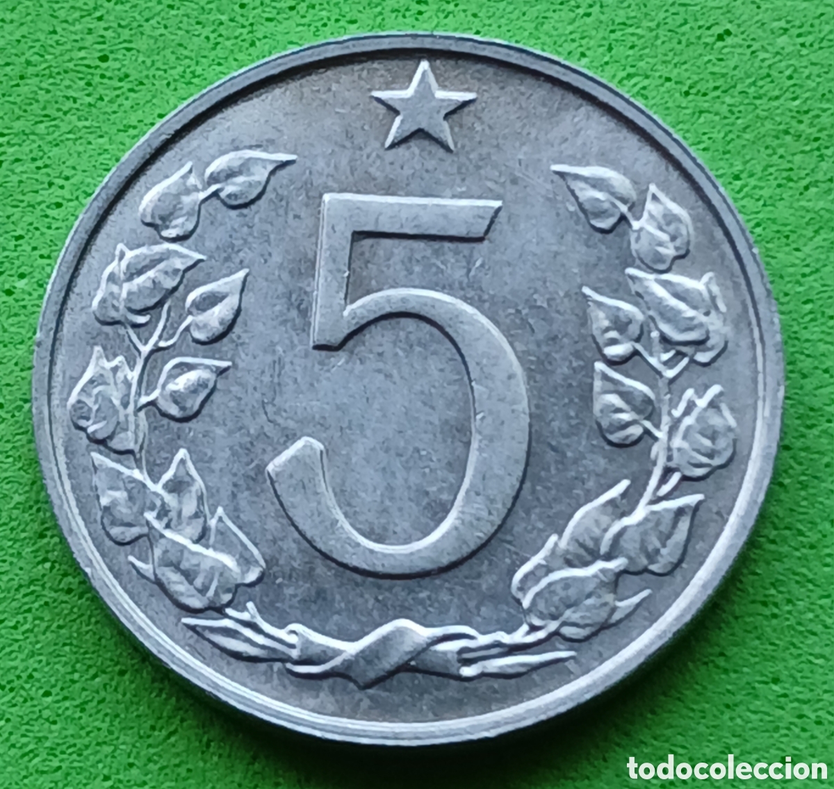Monedas antiguas de Europa: Checoslovaquia 5 hellers 1967 km#53