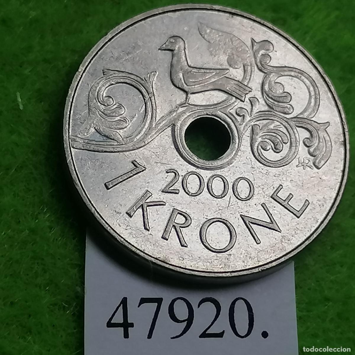Monedas antiguas de Europa: Noruega 1 corona 2000