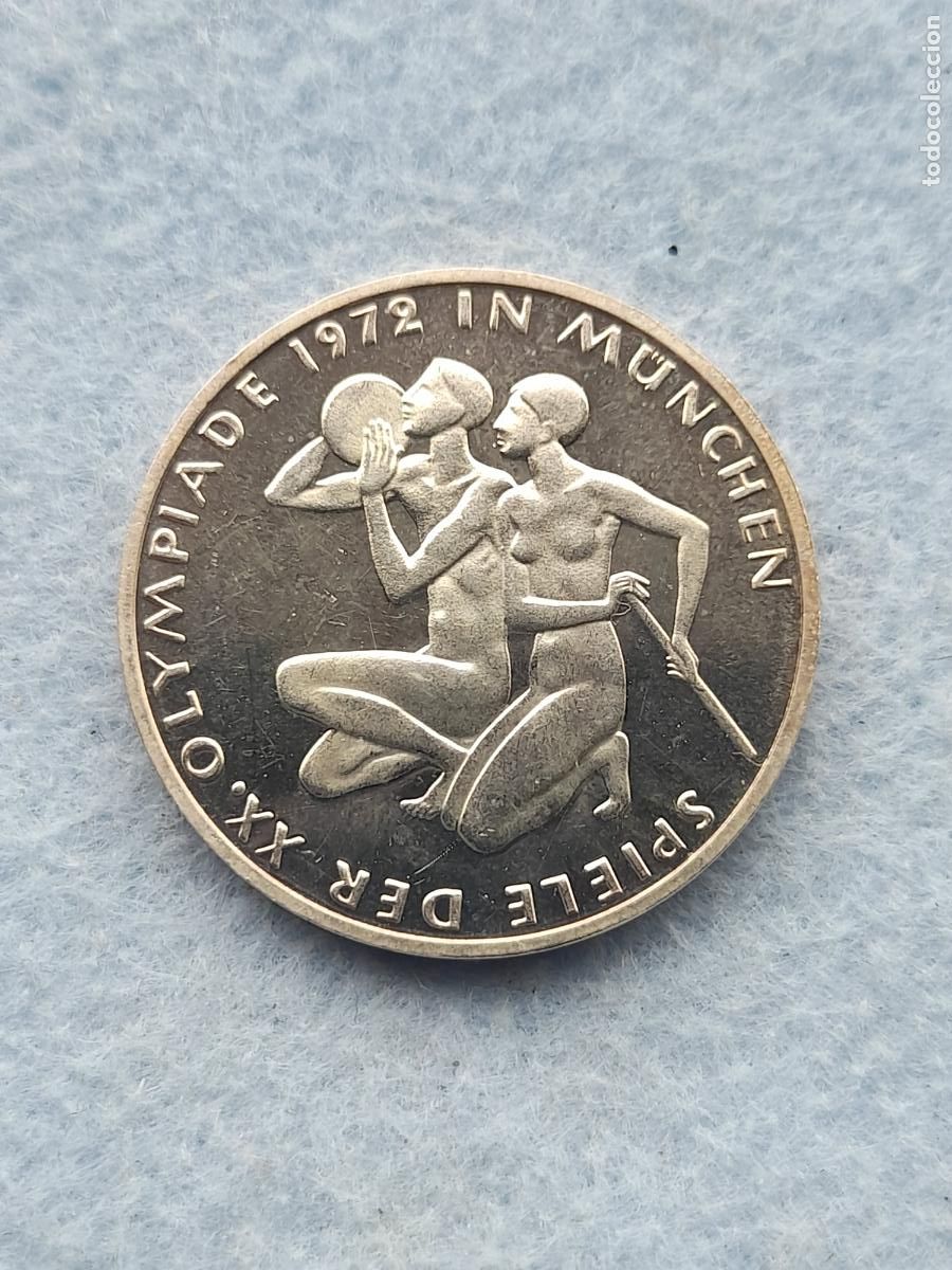 Monedas antiguas de Europa: Alemania. 10 Marcos. A&ntilde;o 1972 F. Plata. Sin Circular.