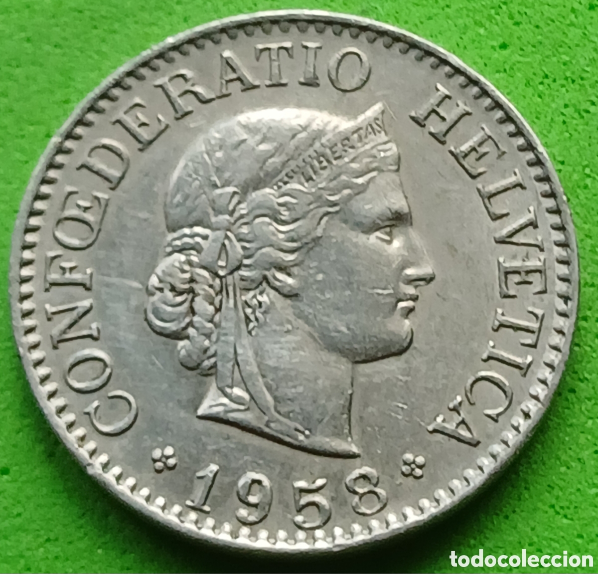 Monedas antiguas de Europa: Suiza 10 c&eacute;ntimos 1958 km#27