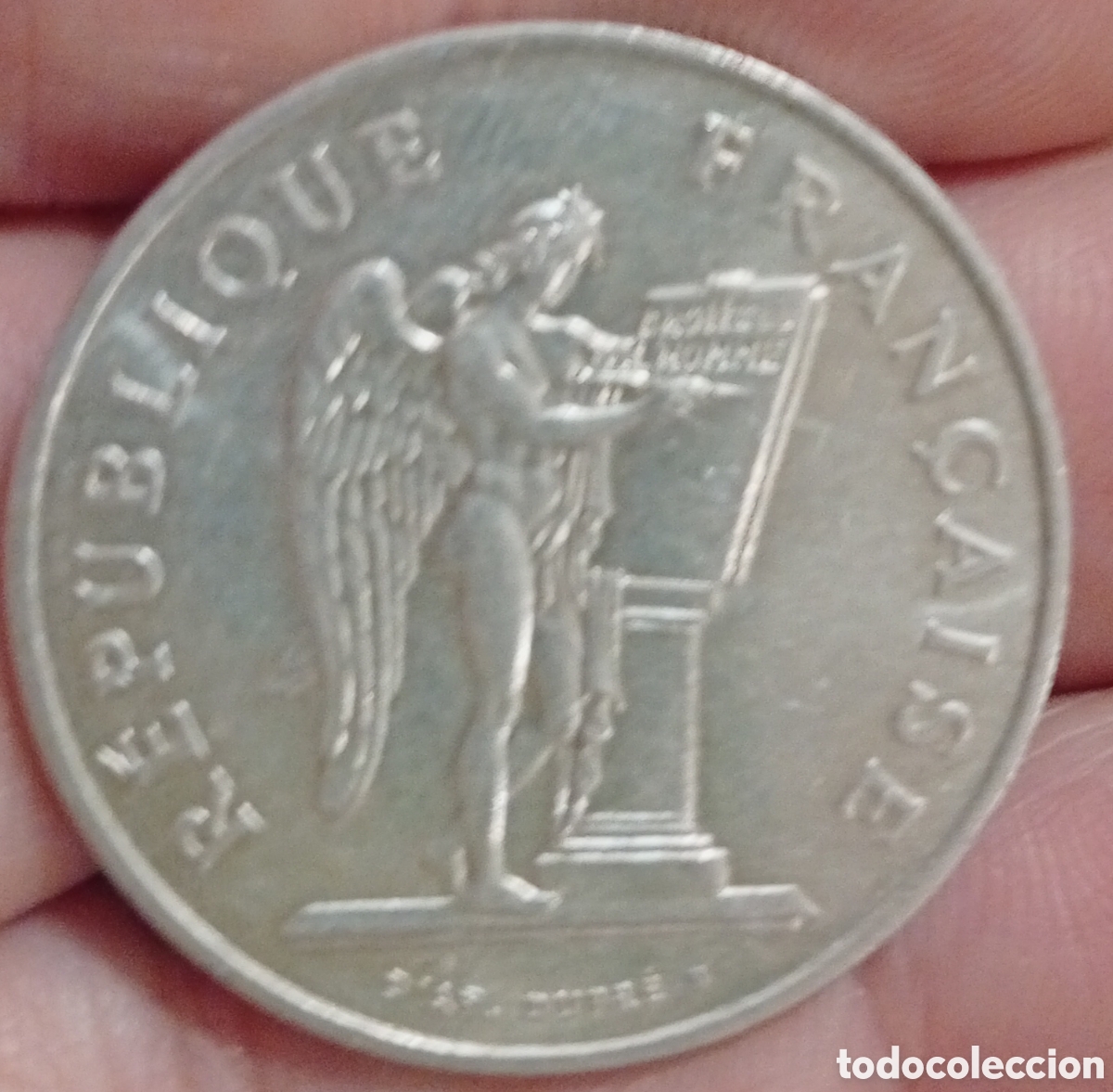 Alte M&uuml;nzen aus Europa: Moneda de plata de 100 francos Francia