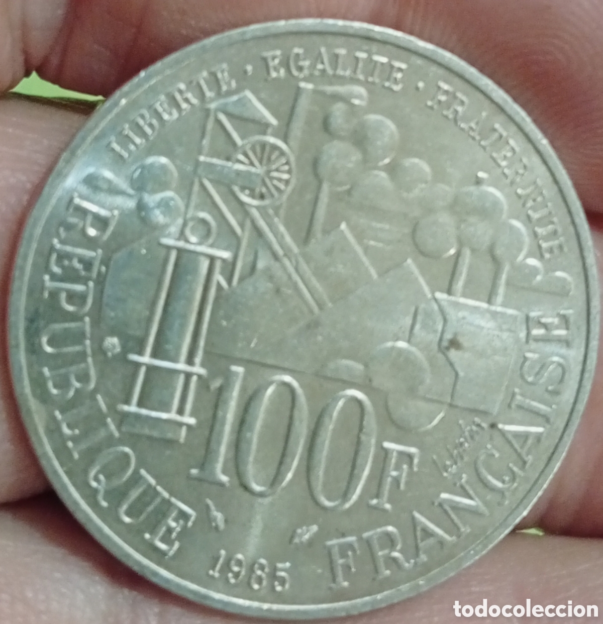 Monedas antiguas de Europa: Moneda de plata de 100 Francos Francia