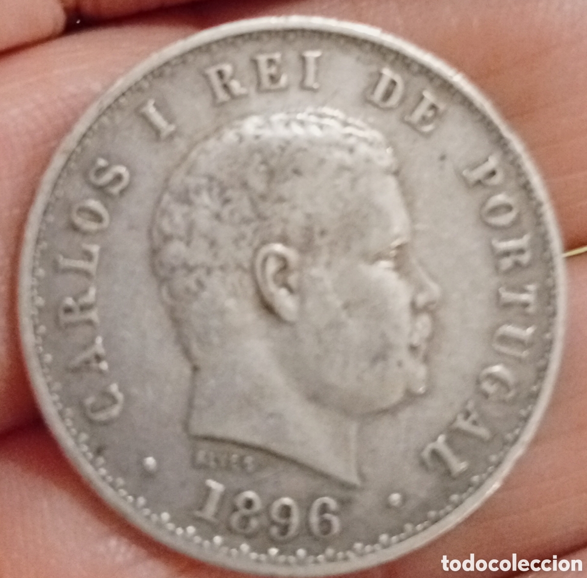 Monedas antiguas de Europa: Moneda de plata de 500 reis Portugal a&ntilde;o 1896