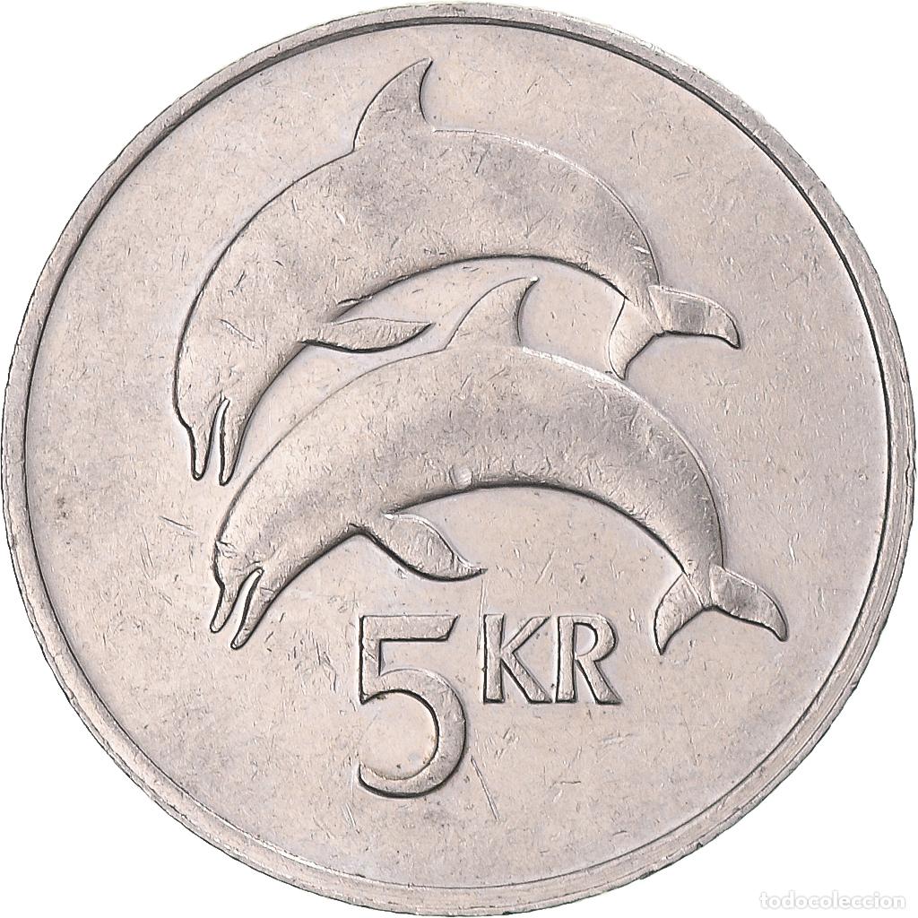 Monedas antiguas de Europa: [#1357483] Moneda, Islandia, 5 Kronur, 1981