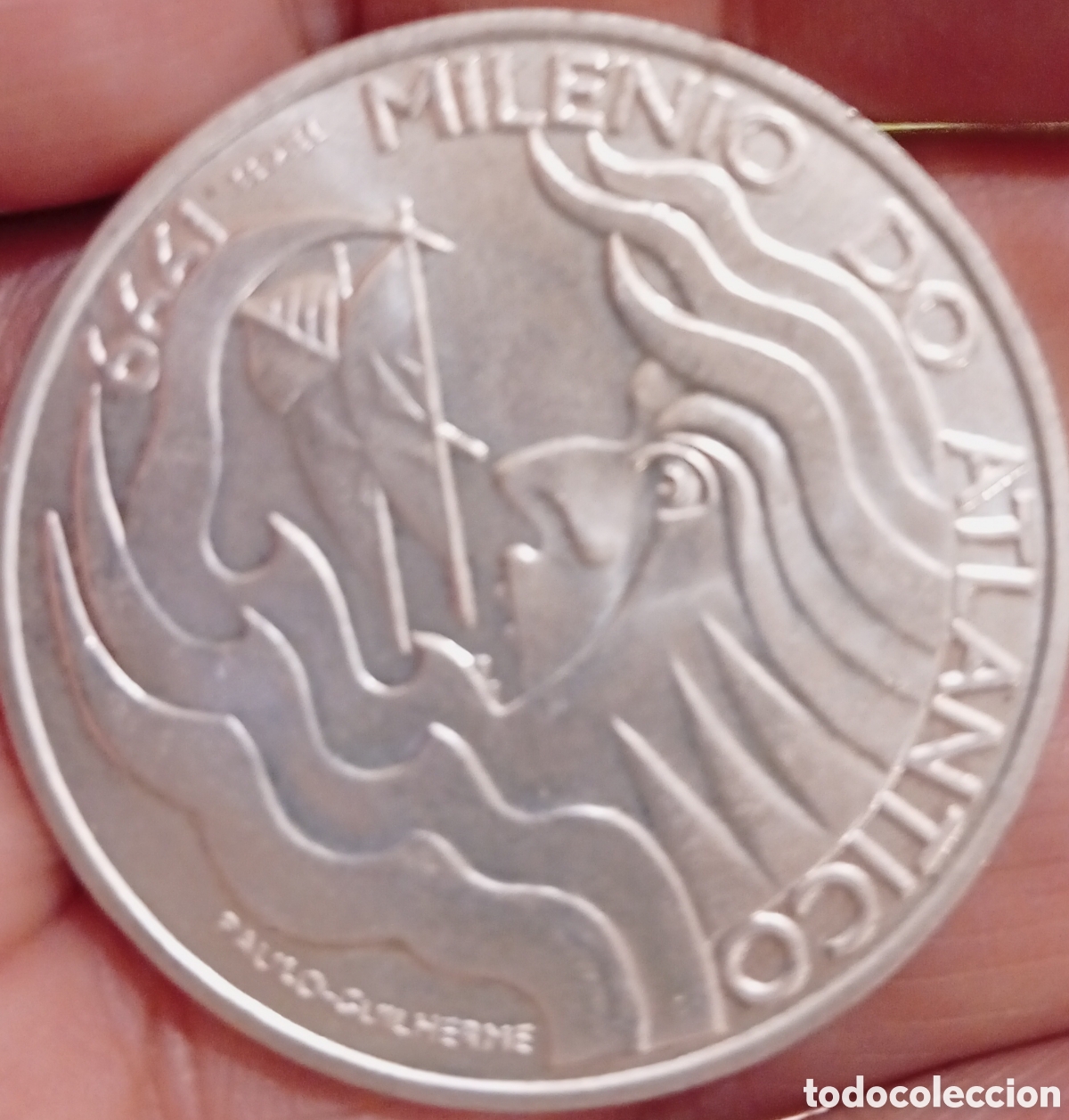 Monedas antiguas de Europa: Portugal 1000 escudos moneda de plata