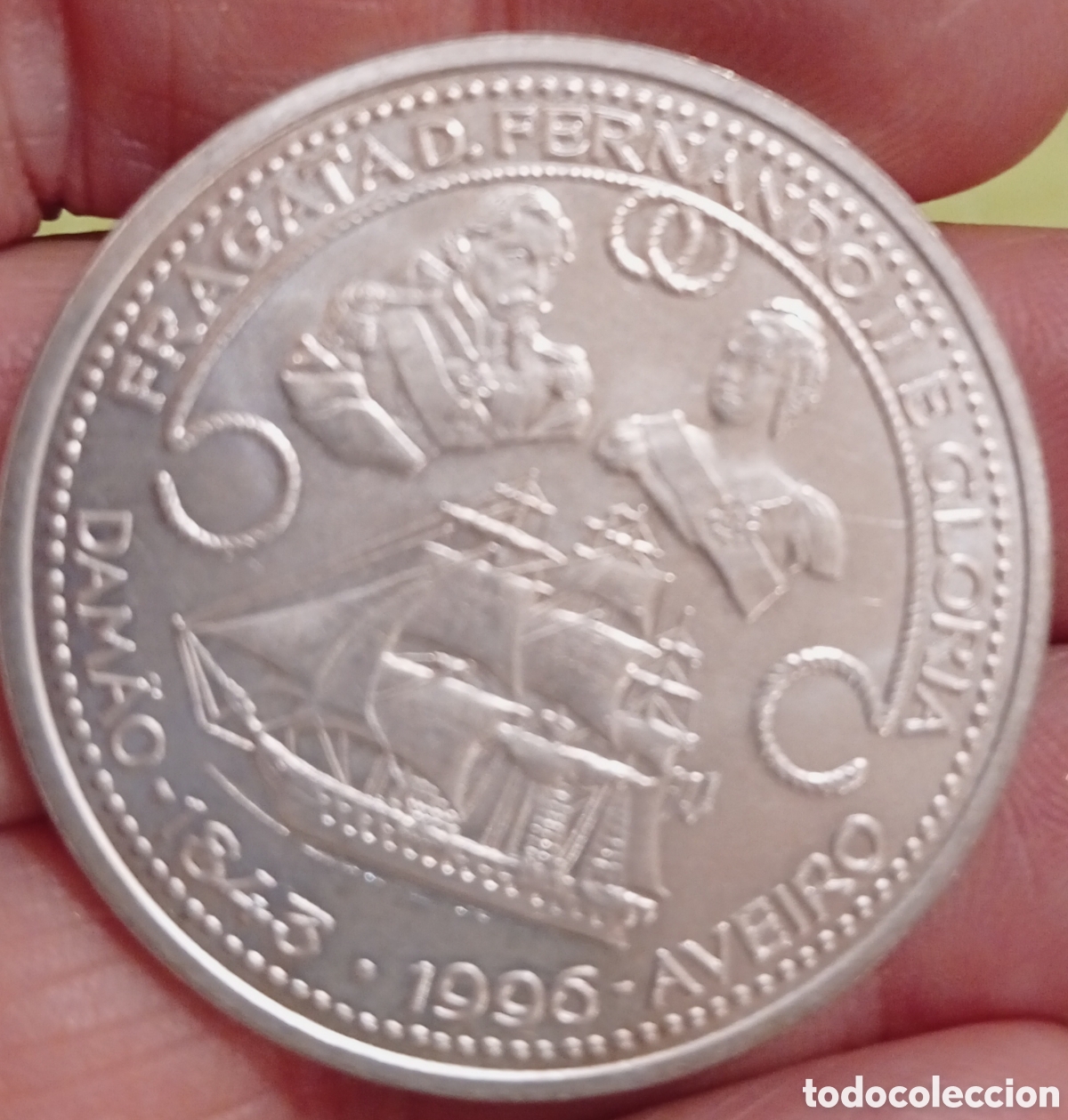 Monedas antiguas de Europa: Moneda de plata de 1000 escudos de Portugal