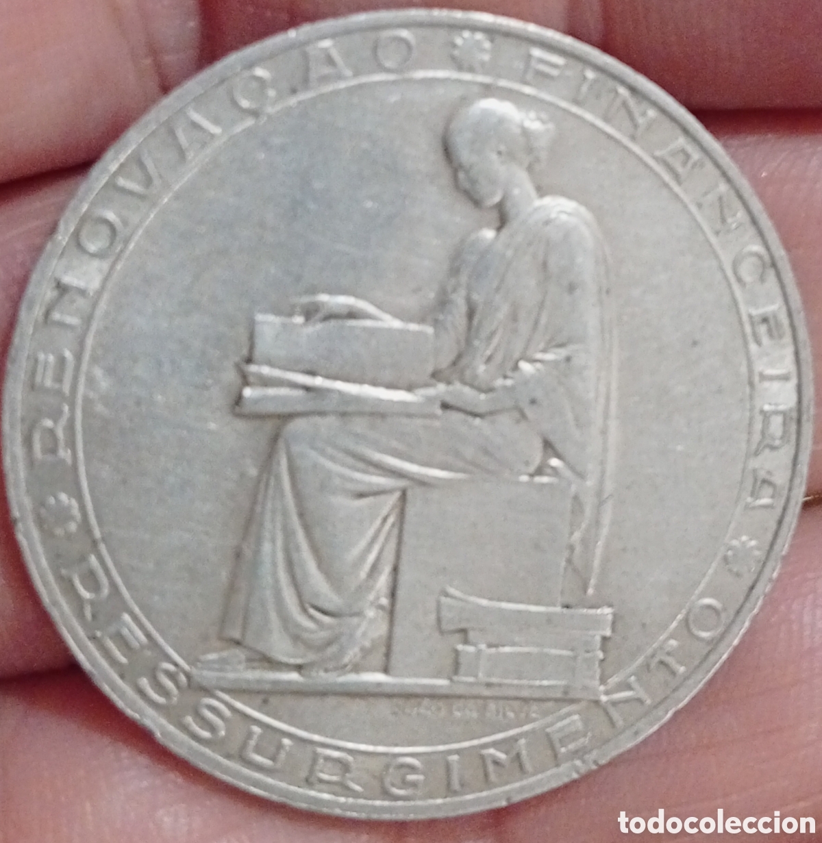 Monedas antiguas de Europa: Portugal moneda de plata de 20 escudos