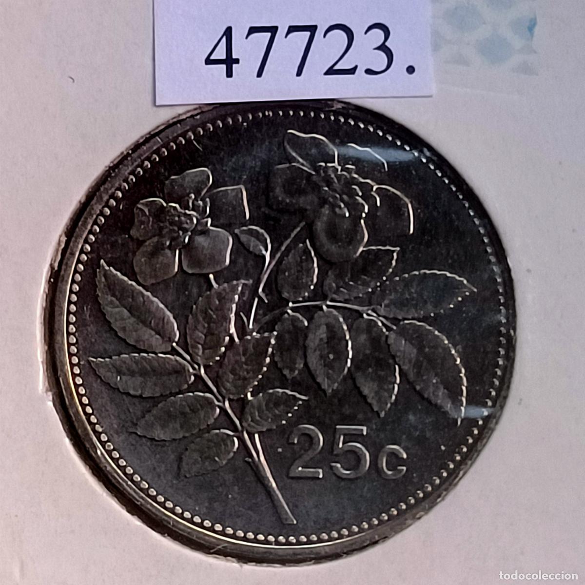 Monedas antiguas de Europa: Malta 25 c&eacute;ntimos 2005