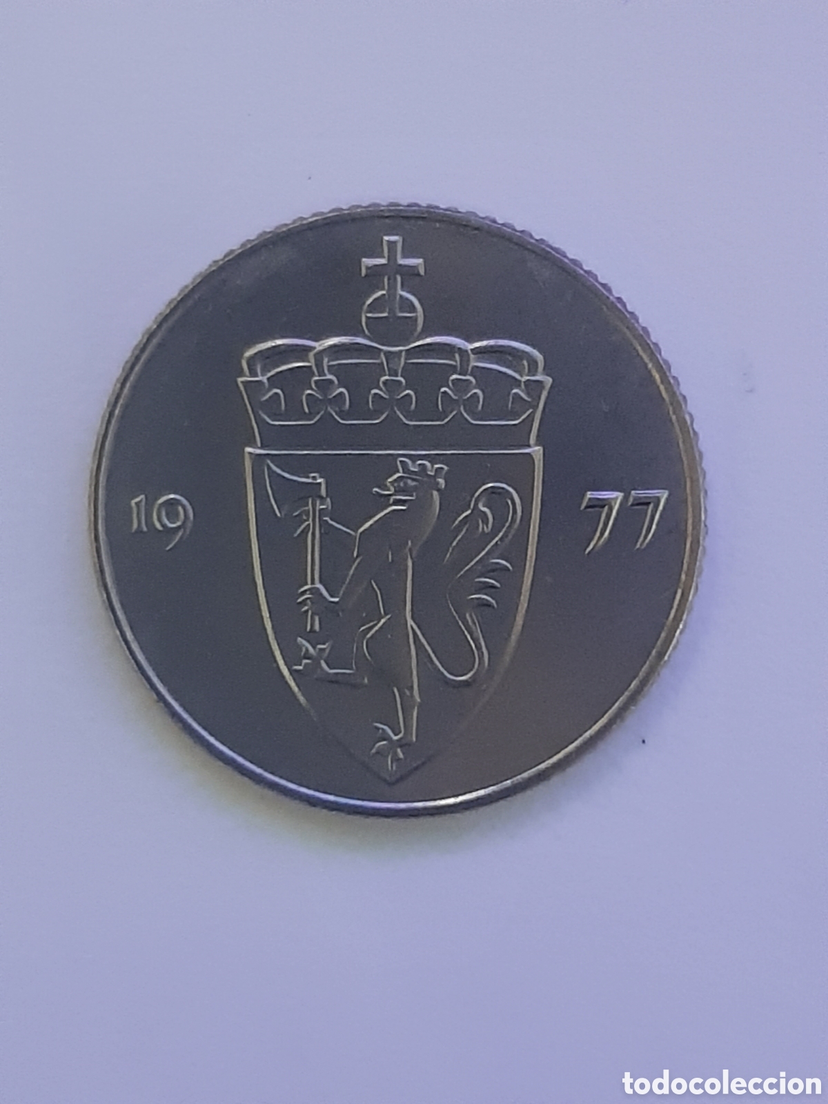 Monedas antiguas de Europa: NORUEGA OLAV 50 &Oslash;RE 1977