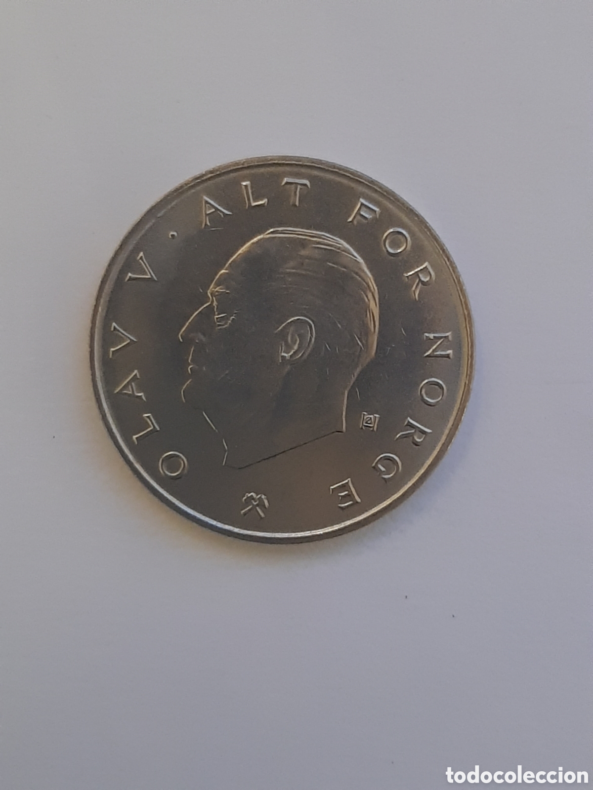 Monedas antiguas de Europa: NORUEGA OLAV 1 KRONE 1977