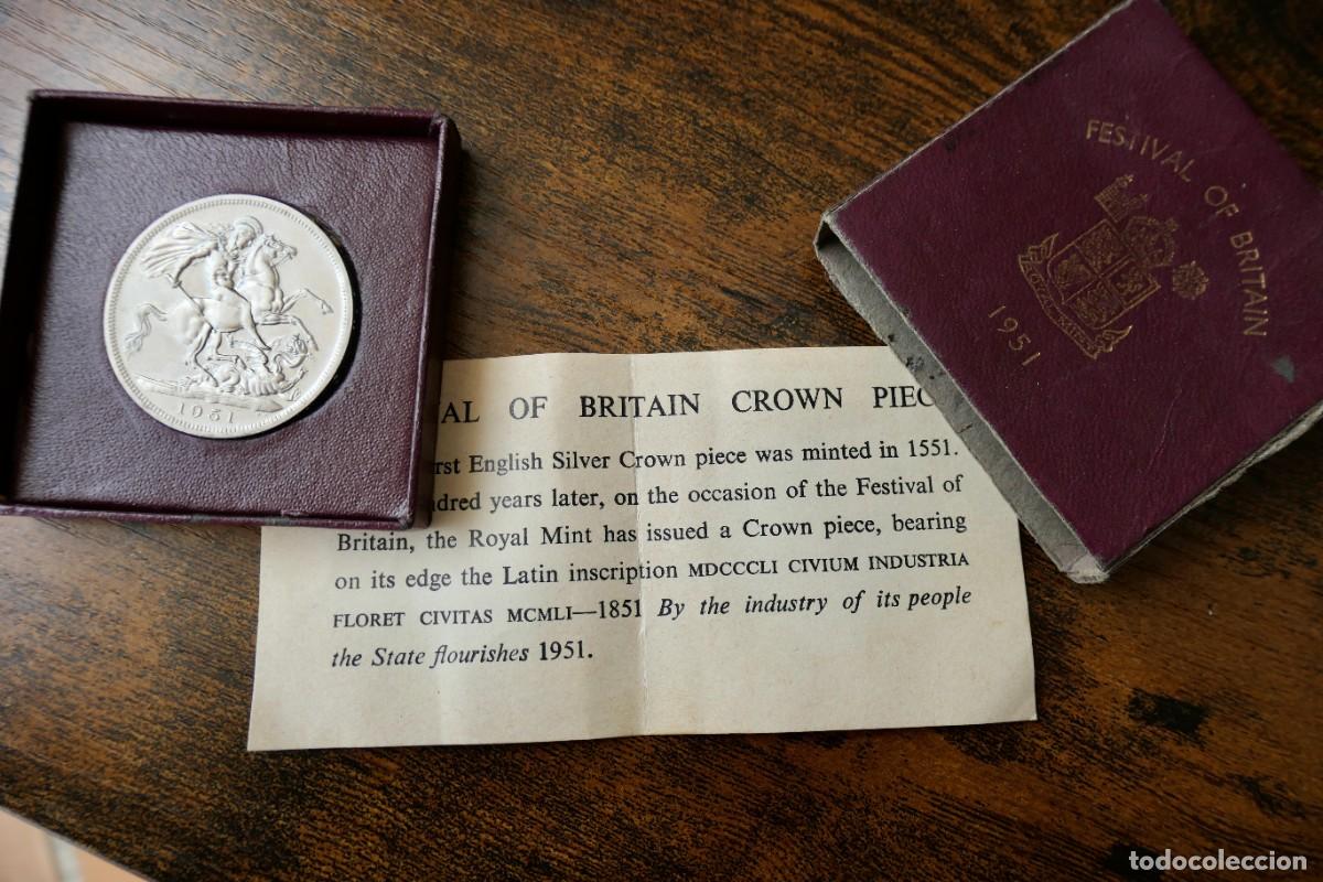 Monedas antiguas de Europa: Moneda 1 Corona Festival Of Britain 1951 - Con Caja Original Y Folleto Royal Mint