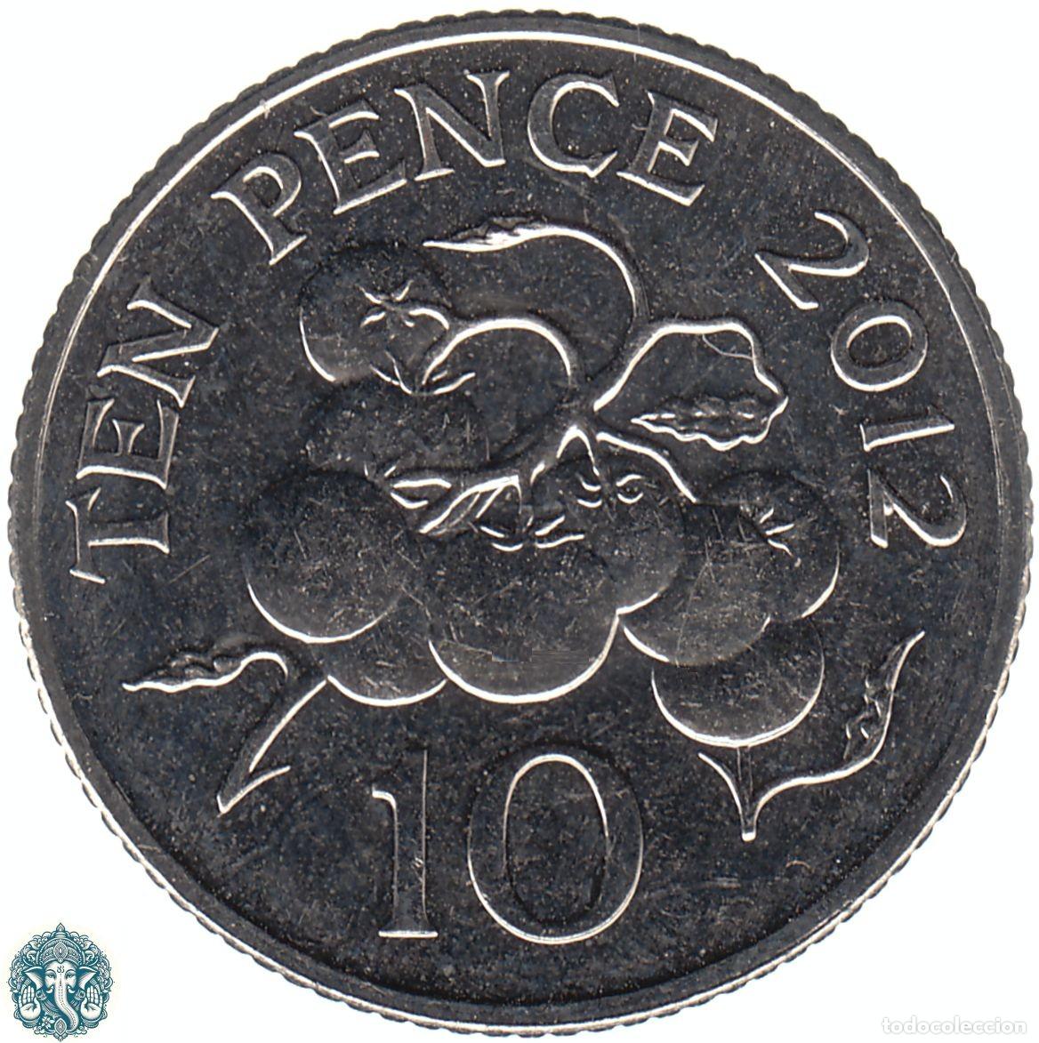 Monedas antiguas de Europa: GUERNSEY 10 Peniques 2012 Isabel II KM#149a