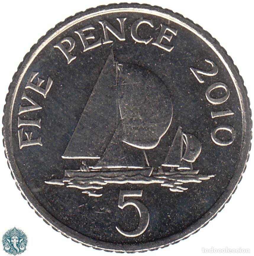 Monedas antiguas de Europa: GUERNSEY 5 Peniques 2010 Isabel II KM#97