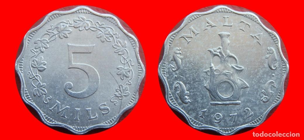 Monedas antiguas de Europa: 5 MILS 1972 MALTA-151954