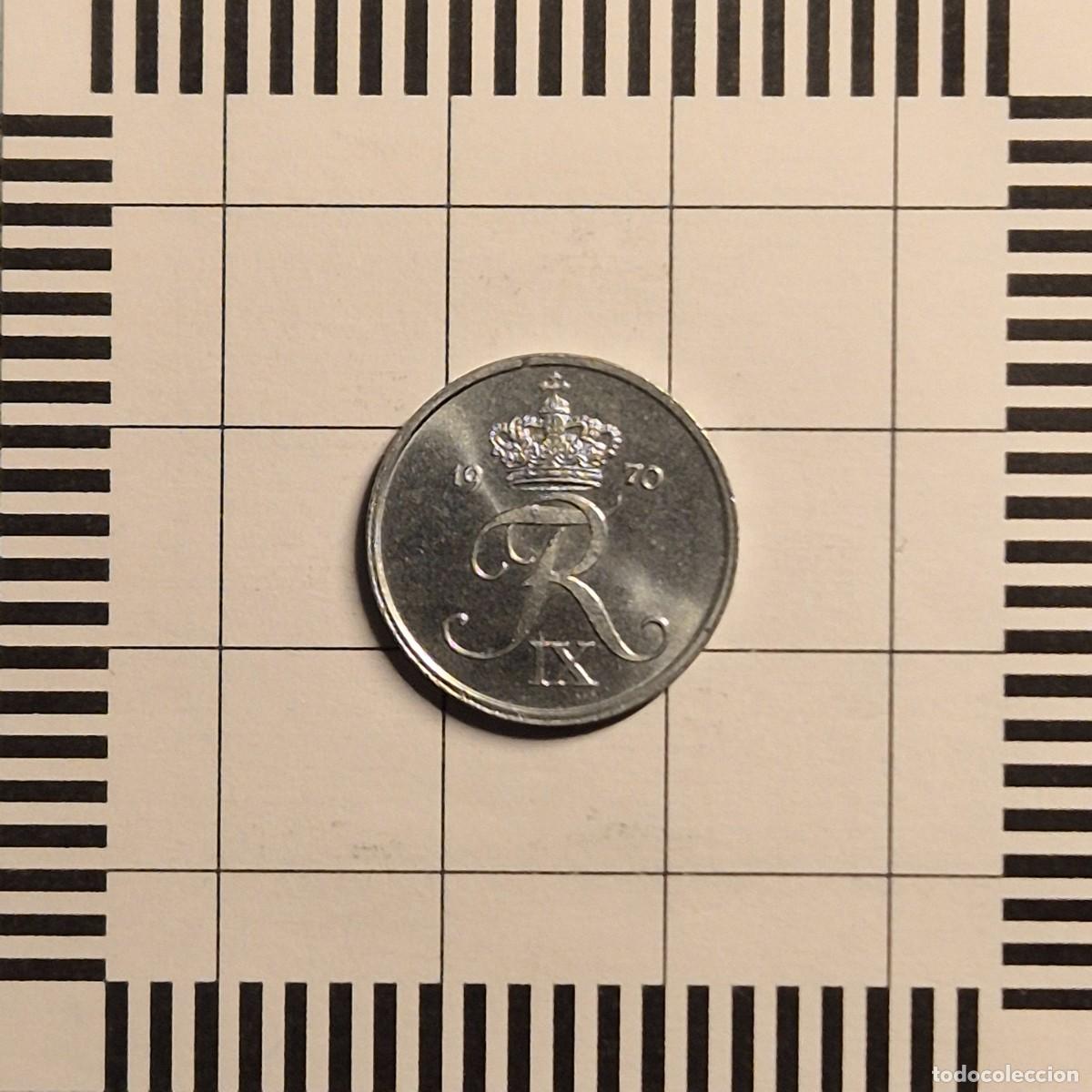 Monedas antiguas de Europa: 1 ORE, DINAMARCA. FREDERIK IX, 1970. (KM#839.2).