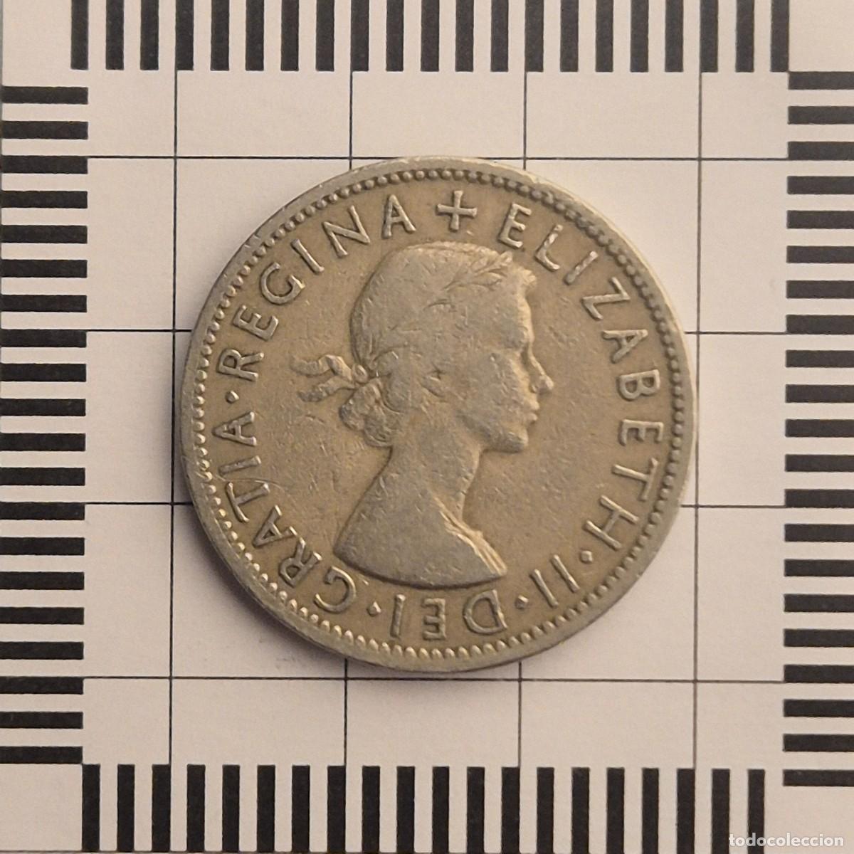Monedas antiguas de Europa: 2 SHILLINGS, GRAN BRETA&Ntilde;A. ISABEL II, 1956. (KM#906).