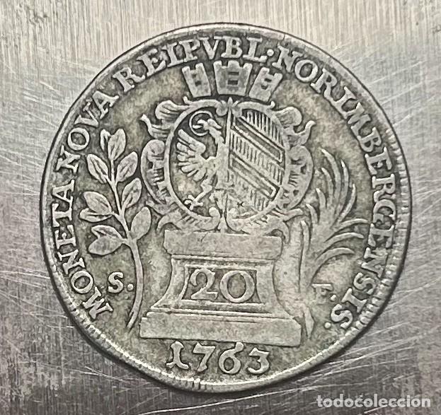Monedas antiguas de Europa: 20 KREUZER 1763 NUREMBERG