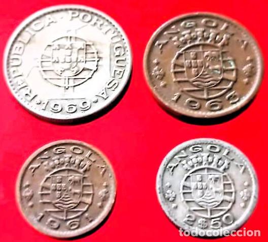 Monedas antiguas de Europa: Angola &ndash; 4 Monedas REP&Uacute;BLICA PORTUGUESA &ndash; Lote 2479