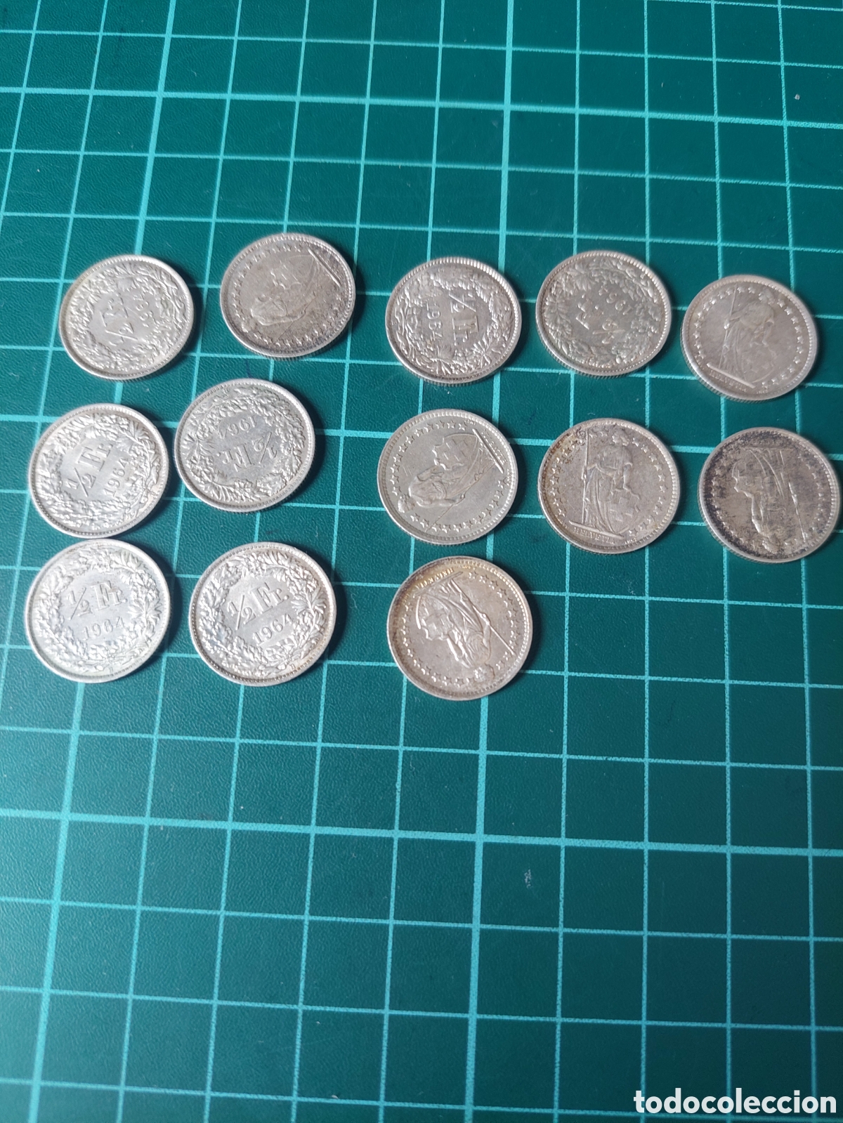 Monedas antiguas de Europa: ARRAS PLATA 1/2 FRANCO SUIZA A&Ntilde;OS 60 BIEN CONSERVACI&Oacute;N