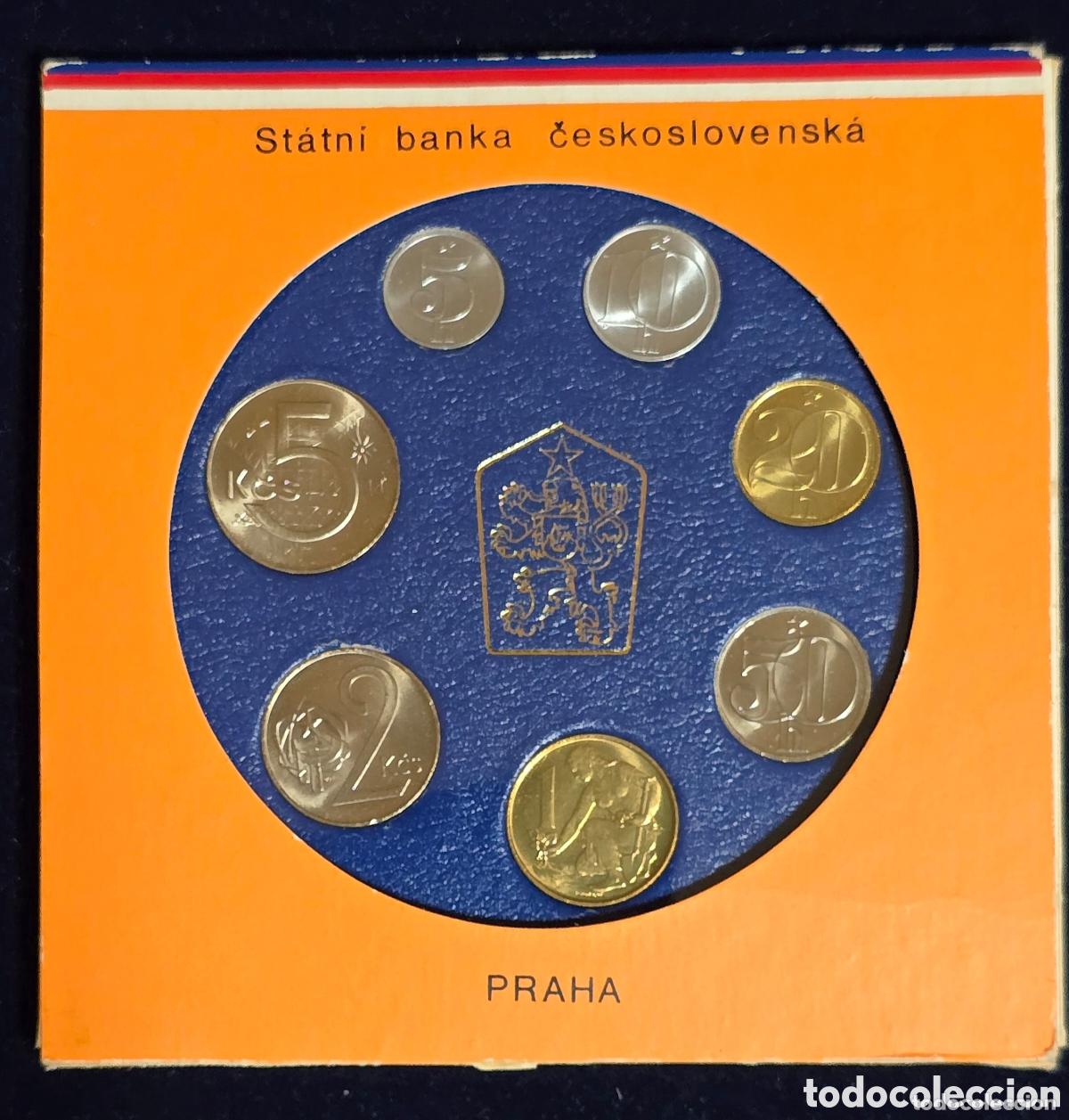 Monedas antiguas de Europa: CHECOSLOVAQUIA 1990. SET DE 7 MONEDAS. 1, 2 Y 5 CORONAS Y 5, 10, 20 Y 50 CENTIMOS