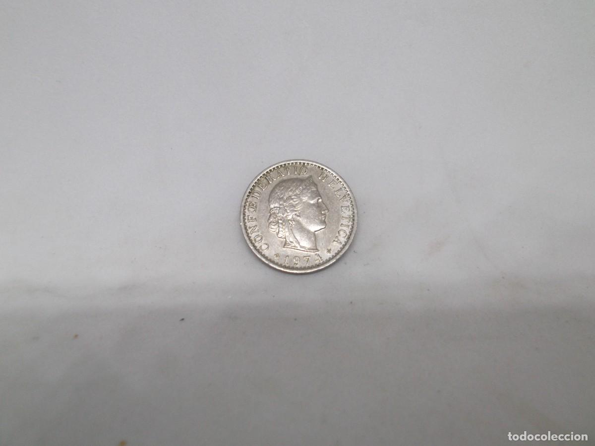 Monedas antiguas de Europa: Moneda Suiza 1974 20 Rappen