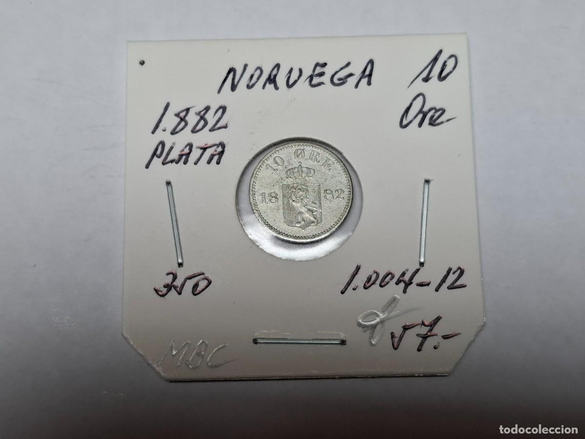 Monnaies anciennes de Europe: 10 ORE de PLATA de 1882 KM 350 NORUEGA en MBC