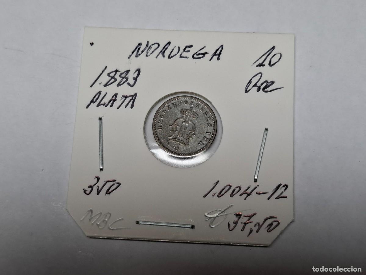 Monedas antiguas de Europa: 10 ORE de PLATA de 1883 KM 350 NORUEGA en MBC