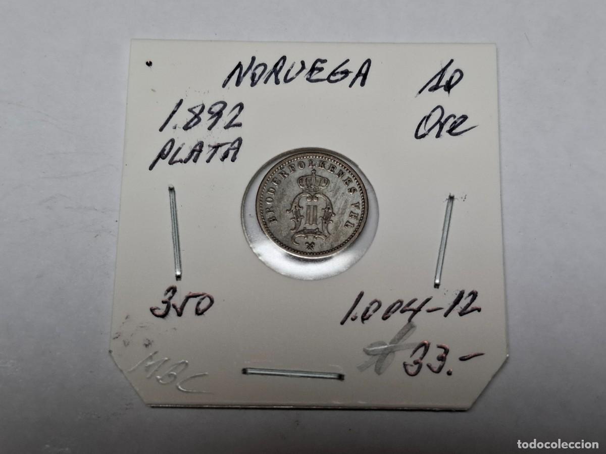 Monedas antiguas de Europa: 10 ORE de PLATA de 1892 KM 350 NORUEGA en MBC