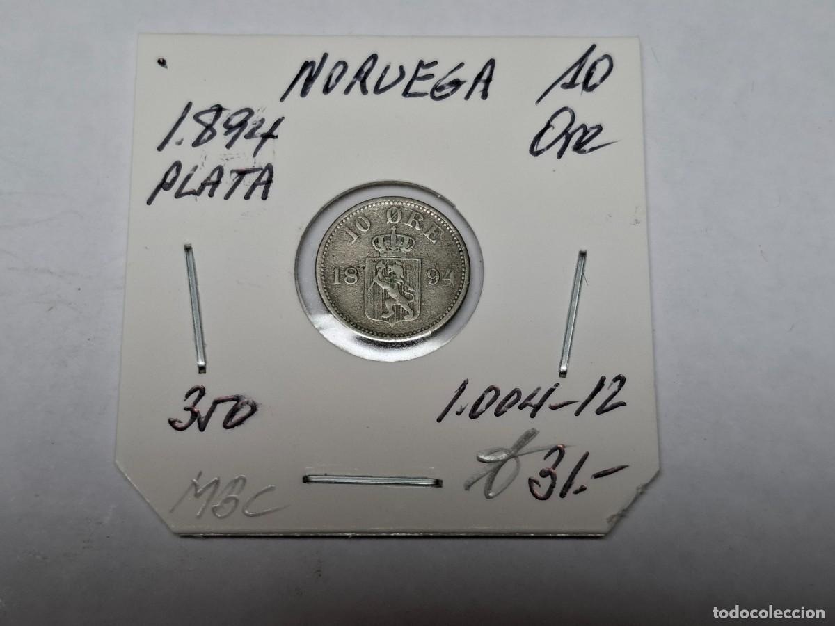 Monedas antiguas de Europa: 10 ORE de PLATA de 1894 KM 350 NORUEGA en MBC