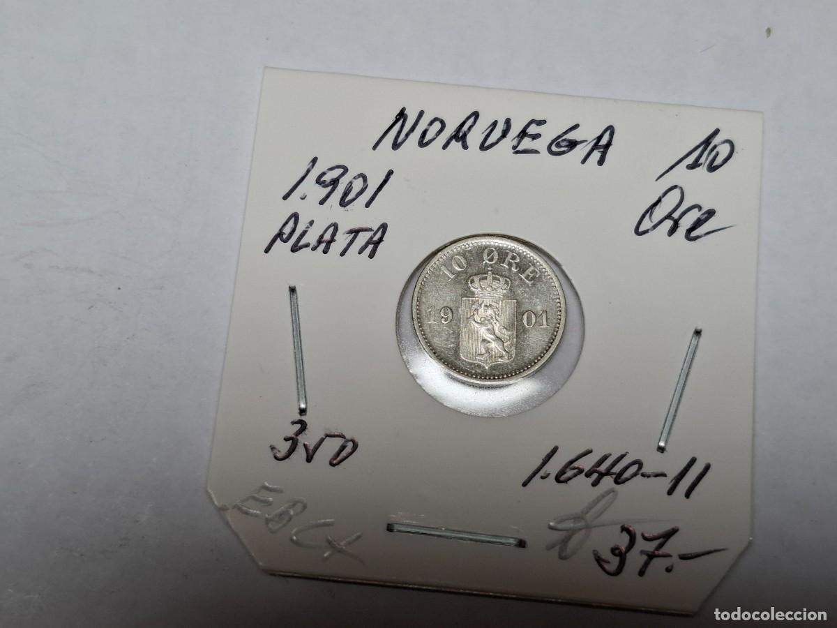 Monedas antiguas de Europa: 10 ORE de PLATA de 1901 KM 350 NORUEGA en EBC+
