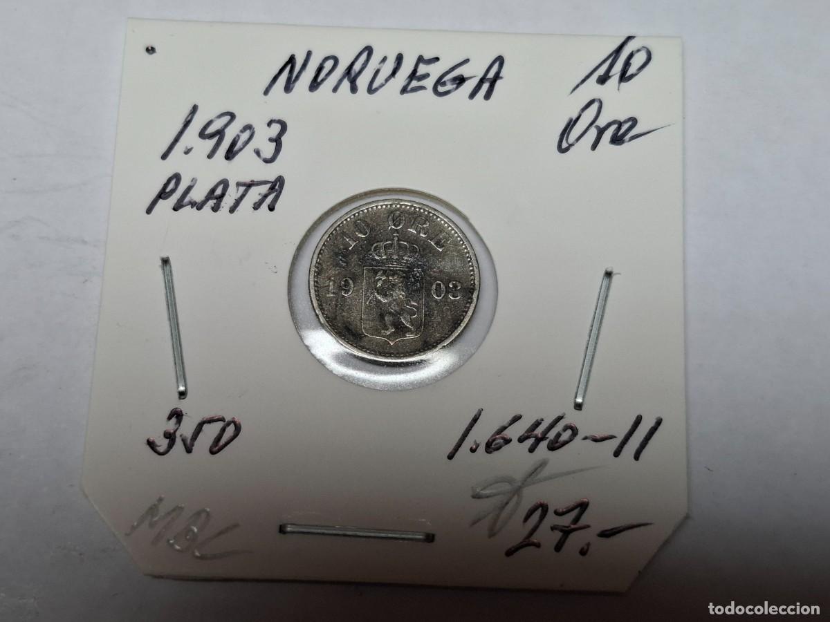 Monedas antiguas de Europa: 10 ORE de PLATA de 1903 KM 350 NORUEGA en MBC