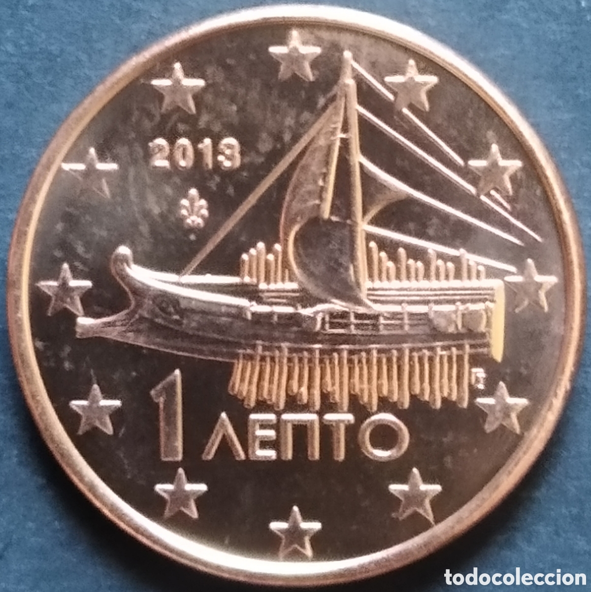 Monedas antiguas de Europa: MONEDA EURO - GRECIA 1 CENT 2013 (SACADA DE CARTUCHO)
