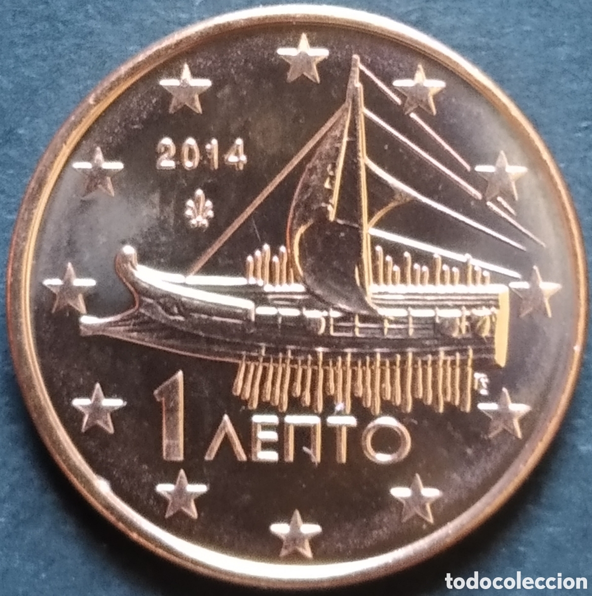 Monedas antiguas de Europa: MONEDA EURO - GRECIA 1 CENT 2014 (SACADA DE CARTUCHO)
