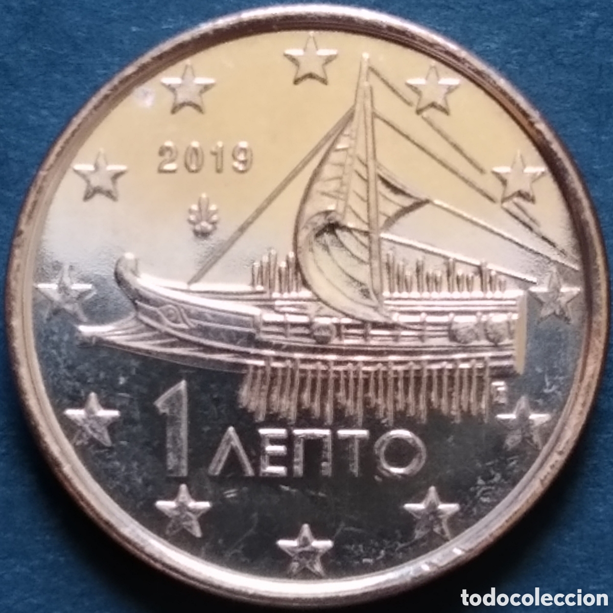 Monedas antiguas de Europa: MONEDA EURO - GRECIA 1 CENT 2019 (SACADA DE CARTUCHO)