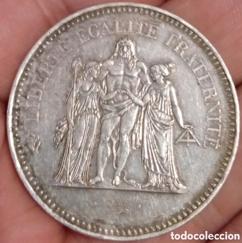 Monedas antiguas de Europa: Francia moneda de plata de 50 francos
