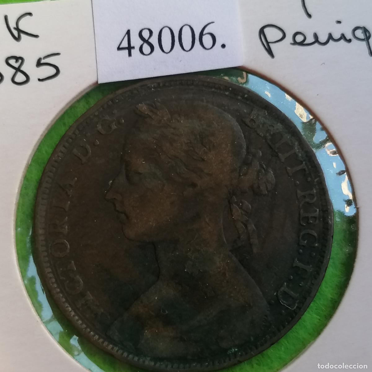 Monedas antiguas de Europa: UK, 1 penique 1885, Gran Breta&ntilde;a, Inglaterra